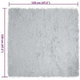  Lažni Ovčji Tepih Siva 120 x 120 cm Poliester | shoptok.hr