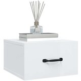  Stenske nočne omarice 2 kosa visok sijaj bele 35x35x20 cm, (20733437) | Shoptok.si