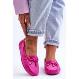 Kesi Women's Suede Moccasins Pink Si Passione Cene