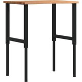 vidaXL Delovna miza svetlo rjava 80x60x(71,5-98) cm trdna hrastovina | Shoptok.si