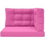  Jastuk za vanjsku sofU 3 pcs Ružičasta Poliester - Ružičasta 80 x 80 cm 1x sjedalo +1x naslon +1x bočna strana (3D s bartagom) | shoptok.hr