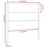  Uzglavlje 96 x 4 x 100 cm od masivne borovine | shoptok.hr