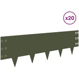  Ograda oko Travnjaka 20 pcs 100 x 30 cm Čelik Maslinastozelena | shoptok.hr