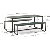 Kave Home Tamno zeleni metalni vrtni blagovaonski set za 4 osobe Sotil – | shoptok.hr