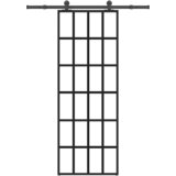 vidaXL Drsna vrata z opremo 76x205 cm ESG steklo in aluminij | Shoptok.si