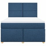  Krevet s oprugama i madracem plavi 160x200 cm od tkanine | shoptok.hr