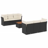  The Living Store Vrtna sedežna garnitura 7-delna z blazinami črn poli ratan - Vrtna Sedežna Garniture, (21443677) | Shoptok.si