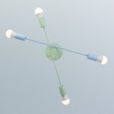  plafonski luster cambridge 4xE27/15W/230V zelena/plava | Eponuda.com