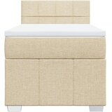  Okvir kreveta s oprugama i madrac krem 80x200 cm od tkanine | shoptok.hr