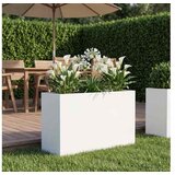 vidaXL Vrtna saksija Bijela 80 x 40 x 50 cm Čelična vrata - Bijela 80 x 40 x 50 cm 1 | shoptok.hr