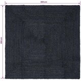  Tepih za područje Tamnosiva 200 x 200 cm Juta - 200 x 200 cm Tamnosiva | shoptok.hr