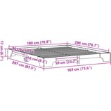  Krevet Boja voska Borovo drvo 180 x 200 cm Krevetna konstrukcija | shoptok.hr