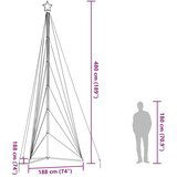 vidaXL LED božićno drvce 861 LED hladno bijelo 478 cm | shoptok.hr