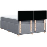  Krevet box spring s madracem svjetlosivi 140x200 cm od tkanine | shoptok.hr