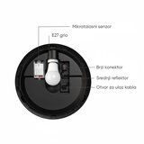Braytron tamno siva plafonjera 1xE27 sa senzorom | ePonuda.com