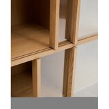 Kave Home Vitrina u dekoru hrasta s kliznim vratima u prirodnoj boji 100x174x40 cm Helvine – | shoptok.hr