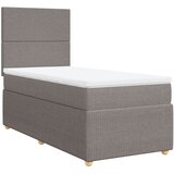 vidaXL Box spring postelja z vzmetnico taupe 100x200 cm blago, (21305203) | Shoptok.si
