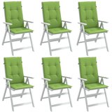 vidaXL Jastuci za stolice 4 kom prošarano zeleni 120x50x4 cm tkanina | shoptok.hr