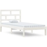 The Living Store Posteljni okvir bel 90x190 cm trden les - Posteljni Okvir, (21455741) | Shoptok.si