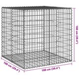 Gabionska košara s poklopcem 100x100x100 cm pocinčano željezo | shoptok.hr
