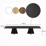 Hanah home Klub sto Mushroom 180x40x42cm Crni | Eponuda.ba