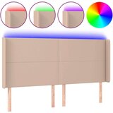  Posteljno vzglavje kapučino 183x16x118/128 cm umetno usnje, (20933249) | Shoptok.si