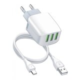 Moye voltaic usb charger 3 ports 5V/3.4A 17W white + usb c cable | Shoptok.si