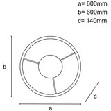  led prigušiva plafonska lampa LED/55W/230V 3000-6500K + daljinski upravljač | Eponuda.com