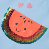  Dječja majica s volanima svjetloplava 116 | shoptok.hr