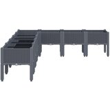  Vrtna sadilica s nogama siva 160 x 120 x 42 cm PP | shoptok.hr