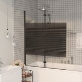 vidaXL Sklopiva pregrada za tu&scaron; ESG 100 x 140 cm crna cijene