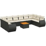  11-dijelni set vrtnih sofa od poliratana s jastucima crni Crna 70 x 62 x 69 cm | Shoptok.si