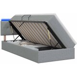  LED krevet za pohranu s madracem Svjetlosiva 90 x 200 cm | shoptok.hr