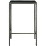  Vrtni barski stol sivi 70 x 70 x 110 cm od poliratana i stakla | shoptok.hr