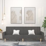 vidaXL Kavč dvosed z ležiščem temno sivo blago | Shoptok.si