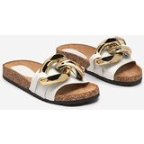 Resti Women's white slippers with decoration at Fixci- Footwear | ePonuda.com