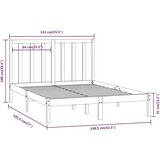  Posteljni okvir iz trdne borovine 135x190 cm, (20646379) | Shoptok.si