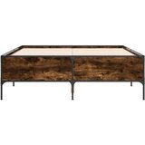  Okvir kreveta boja hrasta 120x200 cm konstruirano drvo i metal | shoptok.hr