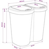  Kanta za smeće Bijela 49,5 x 30 x 46,5 cm PP | shoptok.hr