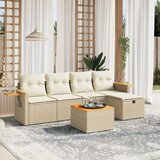 vidaXL 6-dijelni set vrtnih sofa s jastucima bež od poliratana | shoptok.hr