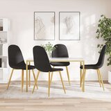  Blagovaonske stolice 4 kom crne baršunaste | shoptok.hr