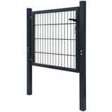 vidaXL 2D vrata za ogradu (jednostruka) antracit siva 106 x 130 cm | shoptok.hr