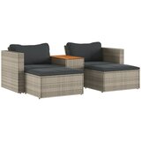 Maison Chic Seti vrtnega pohištva - Vrtna garnitura - Vrtni pohištvo set 5-delna z blazinami poli ratan/akacija, (21815252) | Shoptok.si