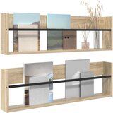  Polica za časopise Zidne 2 pcs Sonoma hrast 100 x 12 x 30 cm | shoptok.hr
