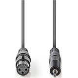 Nedis COTH15320GY10 Balansirani audio kabl, XLR 3-pinski ženski, 3,5 mm muški, Niklovani, 1,00 m, PVC Cene