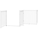  Vrata za pse s vratašcima 8 panela sklopiva 640 cm drvo topole Bijela 80 x 90 x 2 cm | shoptok.hr