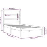  Posteljni okvir iz trdne borovine 90x200 cm, (20645710) | Shoptok.si