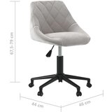  Okretna blagovaonska stolica svjetlosiva baršunasta | shoptok.hr