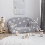  The Living Store Otroški kavč dvosed svetlo siv z zvezdicami mehak pliš - Otroški Kavč, (21443103) | Shoptok.si