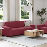  Dvodijelni set sofa s jastucima, tkanina boje vina | shoptok.hr